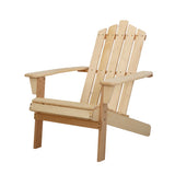 Outdoor Chairs: Gardeon Adirondack Outdoor Chairs Wooden Beach Chair Patio Furniture Garden Natural