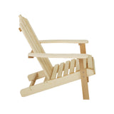 Outdoor Chairs: Gardeon Adirondack Outdoor Chairs Wooden Beach Chair Patio Furniture Garden Natural