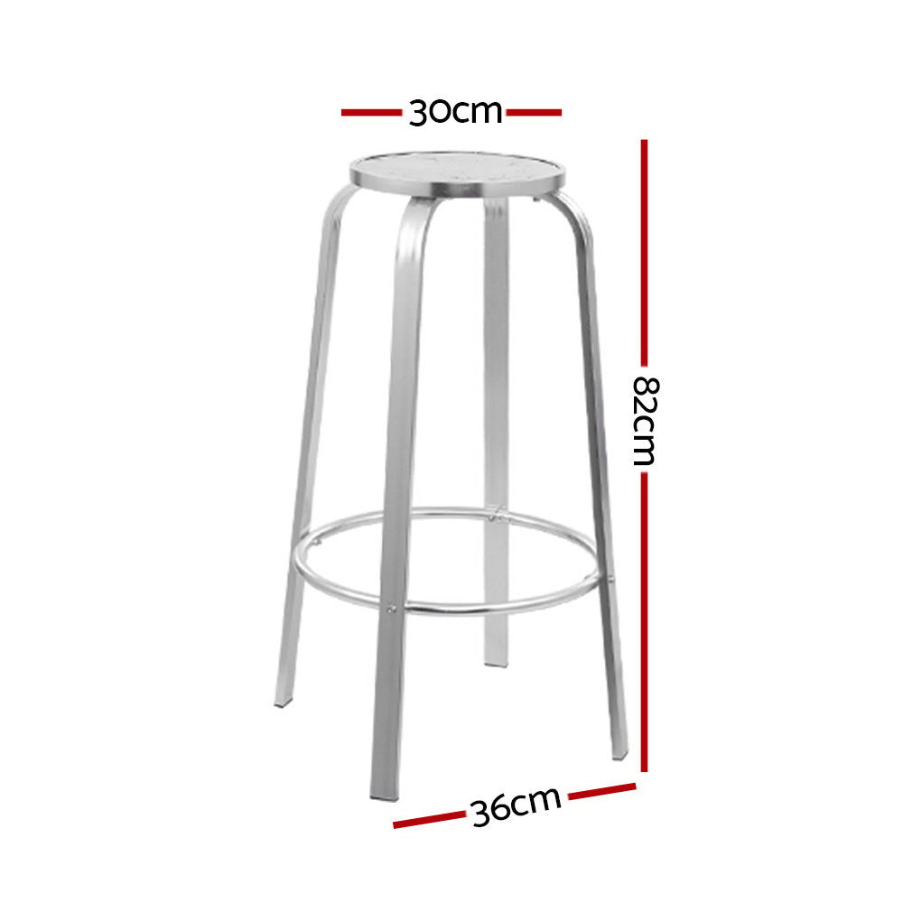 Outdoor Chairs: Gardeon 2x Outdoor Bar Stools Aluminum