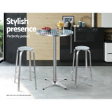 Outdoor Chairs: Gardeon 2x Outdoor Bar Stools Aluminum