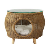 Outdoor Chairs: Gardeon Coffee Side Table Wicker Aluminium Desk Pet Bed Storage Outdoor Furniture
