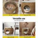 Outdoor Chairs: Gardeon Coffee Side Table Wicker Aluminium Desk Pet Bed Storage Outdoor Furniture