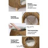Outdoor Chairs: Gardeon Coffee Side Table Wicker Aluminium Desk Pet Bed Storage Outdoor Furniture