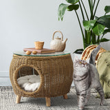 Outdoor Chairs: Gardeon Coffee Side Table Wicker Aluminium Desk Pet Bed Storage Outdoor Furniture