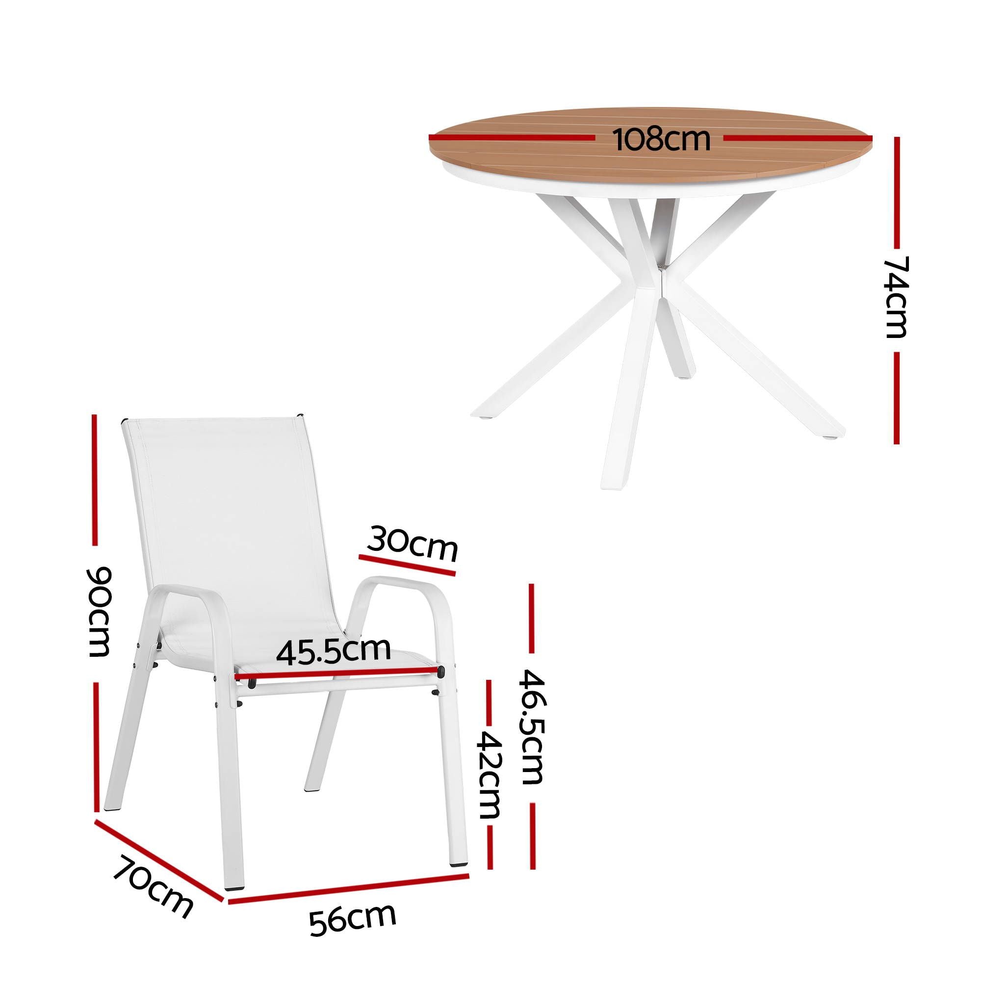 Gardeon 7PCS Outdoor Dining Set Table and Chairs Patio Garden Furniture Steel