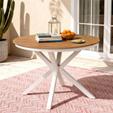 Side Tables: Gardeon Outdoor Dining Table 108CM Aluminum Frame WPC Top Desk Patio Furniture