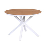 Side Tables: Gardeon Outdoor Dining Table 108CM Aluminum Frame WPC Top Desk Patio Furniture