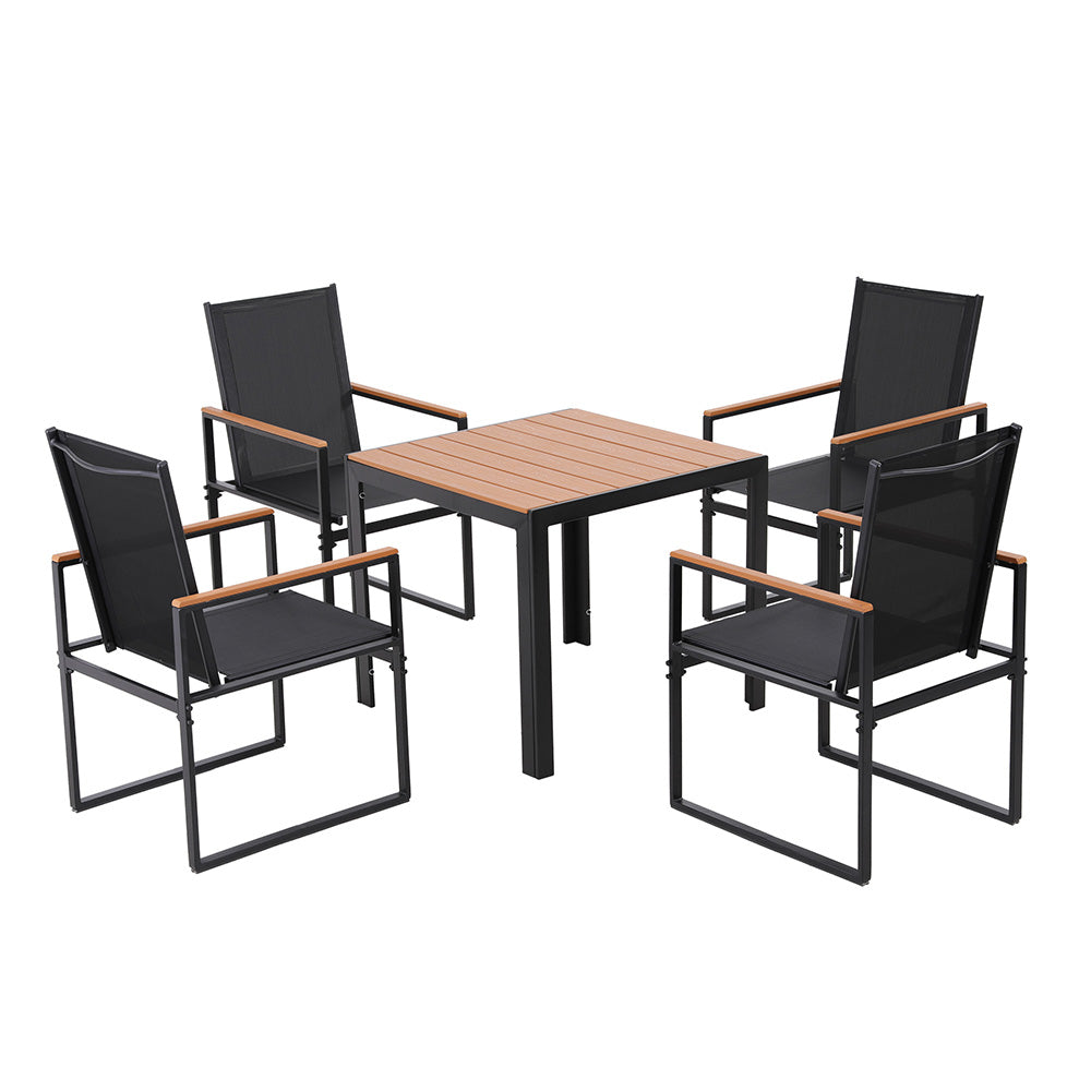 Dining Set: Gardeon 5PCS Outdoor Dining Set Table and Chairs Patio Garden Furniture Bistro Set