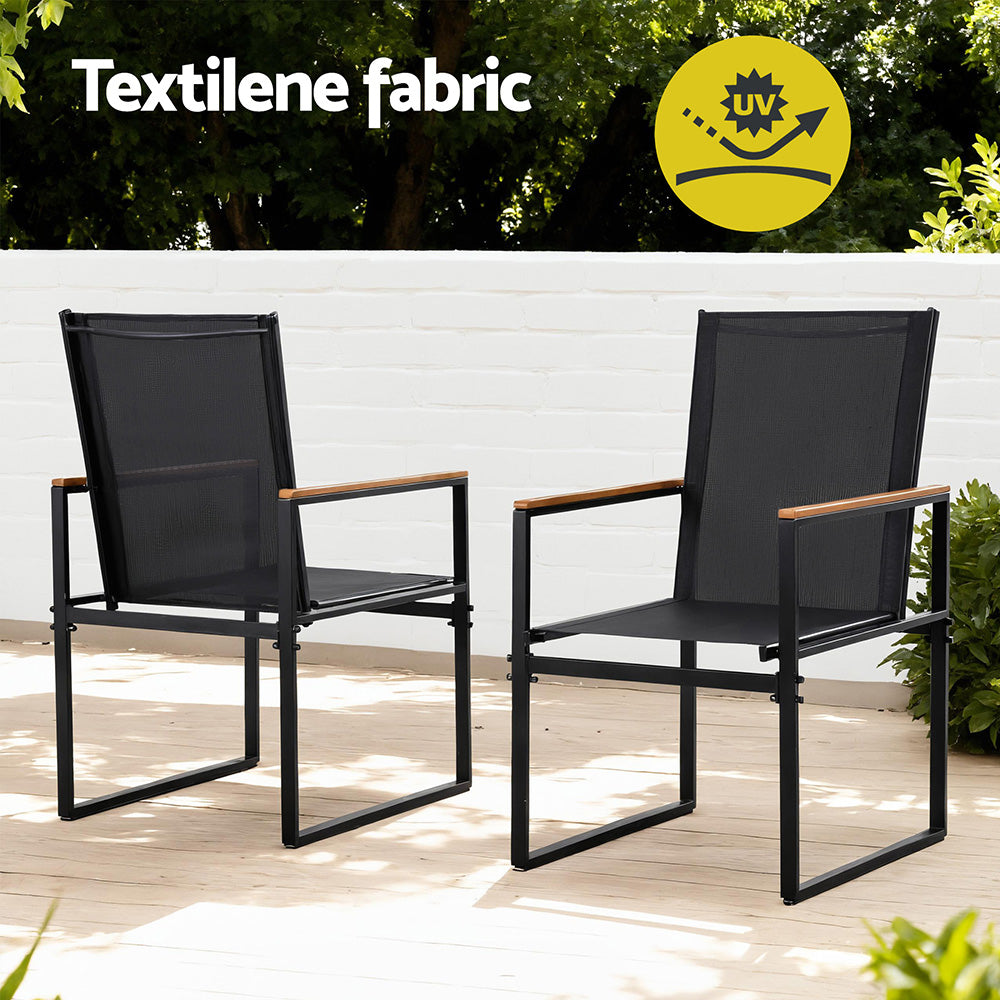 Dining Set: Gardeon 5PCS Outdoor Dining Set Table and Chairs Patio Garden Furniture Bistro Set