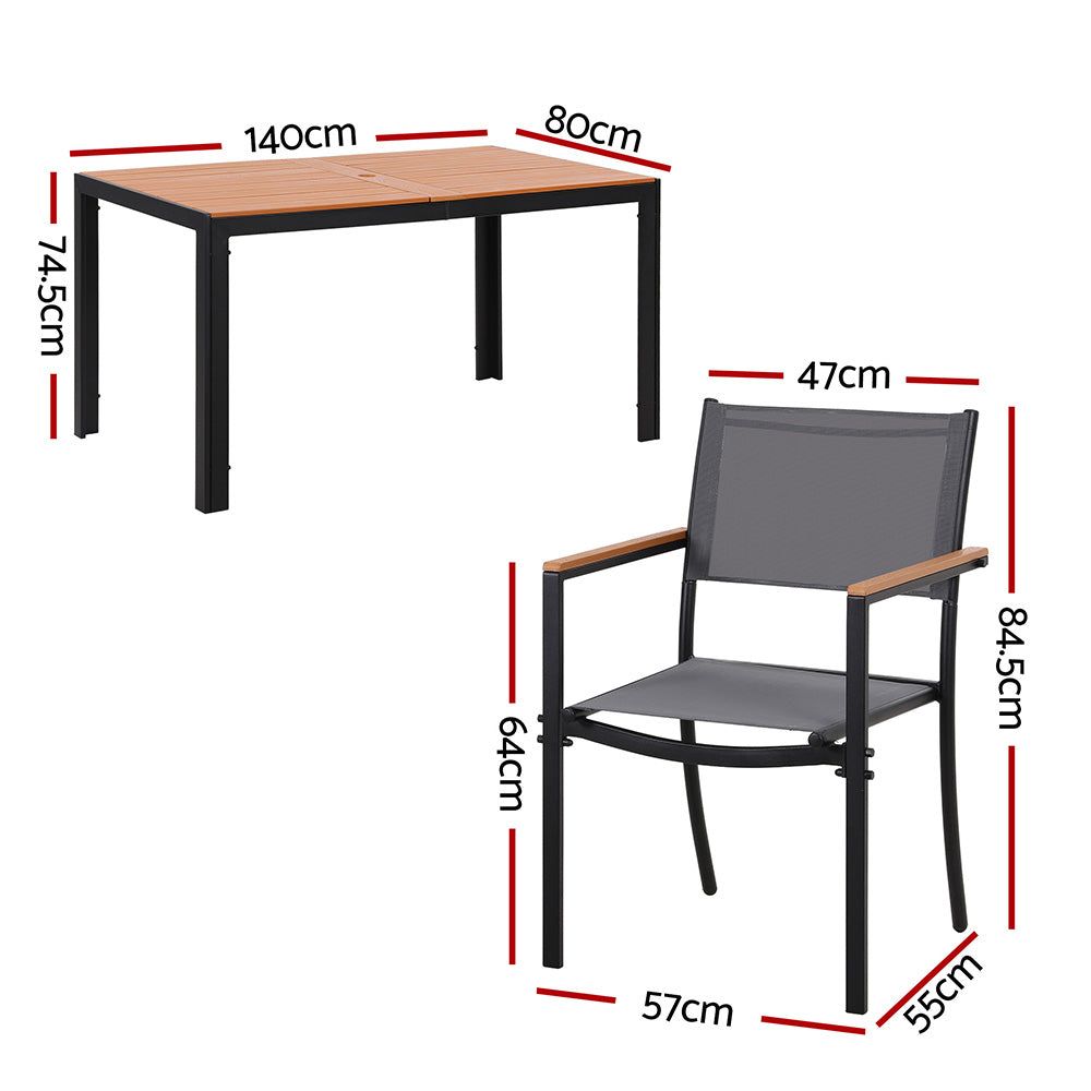 Outdoor Dining Sets: Gardeon 7PCS Outdoor Dining Set Table and Chairs Patio Garden Furniture Bistro Set