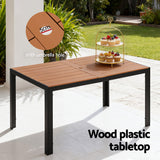 Gardeon 7PCS Outdoor Dining Set Table and Chairs Patio Garden Furniture Bistro Set