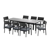 Gardeon Outdoor Dining Set 9PCS Aluminum Extendable Table Chairs Patio Furniture