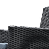 Gardeon Outdoor Dining Set 9 Piece Wicker Lounge Setting Black