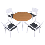 Outdoor Dining Sets: Gardeon Outdoor Dining Set 5 Piece Aluminum WPC Tabletop Patio Furniture