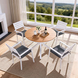 Outdoor Dining Sets: Gardeon Outdoor Dining Set 5 Piece Aluminum WPC Tabletop Patio Furniture