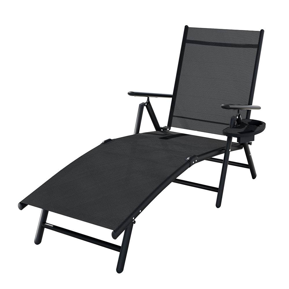 Outdoor Sofas & Lounge Sets: Gardeon Sun Lounge Outdoor Lounger Aluminium Folding Beach Chair Camping Patio