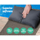 Arm Chairs & Recliners: Gardeon 2x Sun Lounge Wicker Lounger Outdoor Furniture Beach Armchair Adjustable Grey&Beige