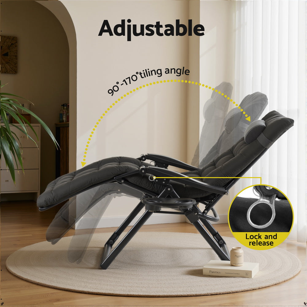 Outdoor Sofas & Lounge Sets: Gardeon Sun Lounge Lounger Folding Camping Zero Gravity Chair Outdoor Furniture