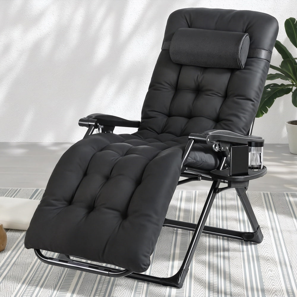 Outdoor Sofas & Lounge Sets: Gardeon Sun Lounge Lounger Folding Camping Zero Gravity Chair Outdoor Furniture