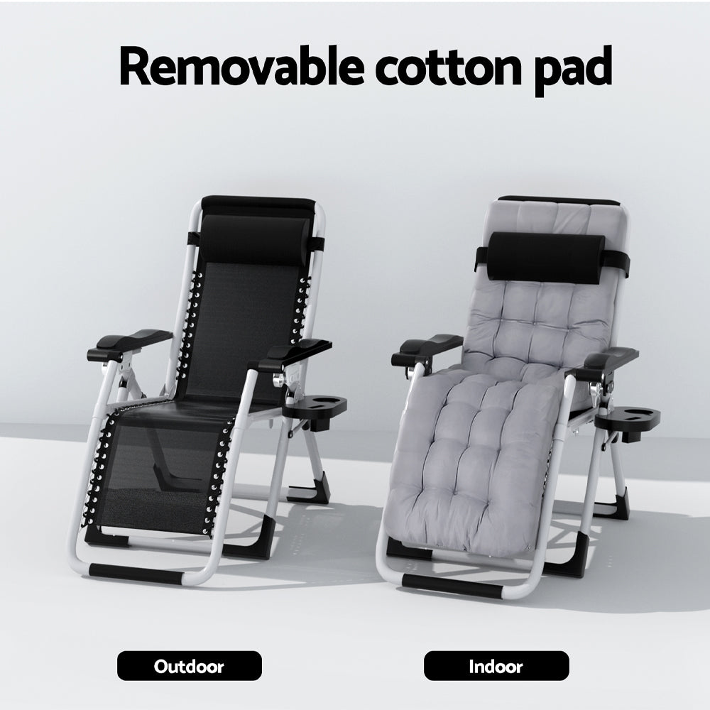 Outdoor Sofas & Lounge Sets: Gardeon Sun Lounge Folding Lounger Camping Zero Gravity Chair Outdoor Furniture