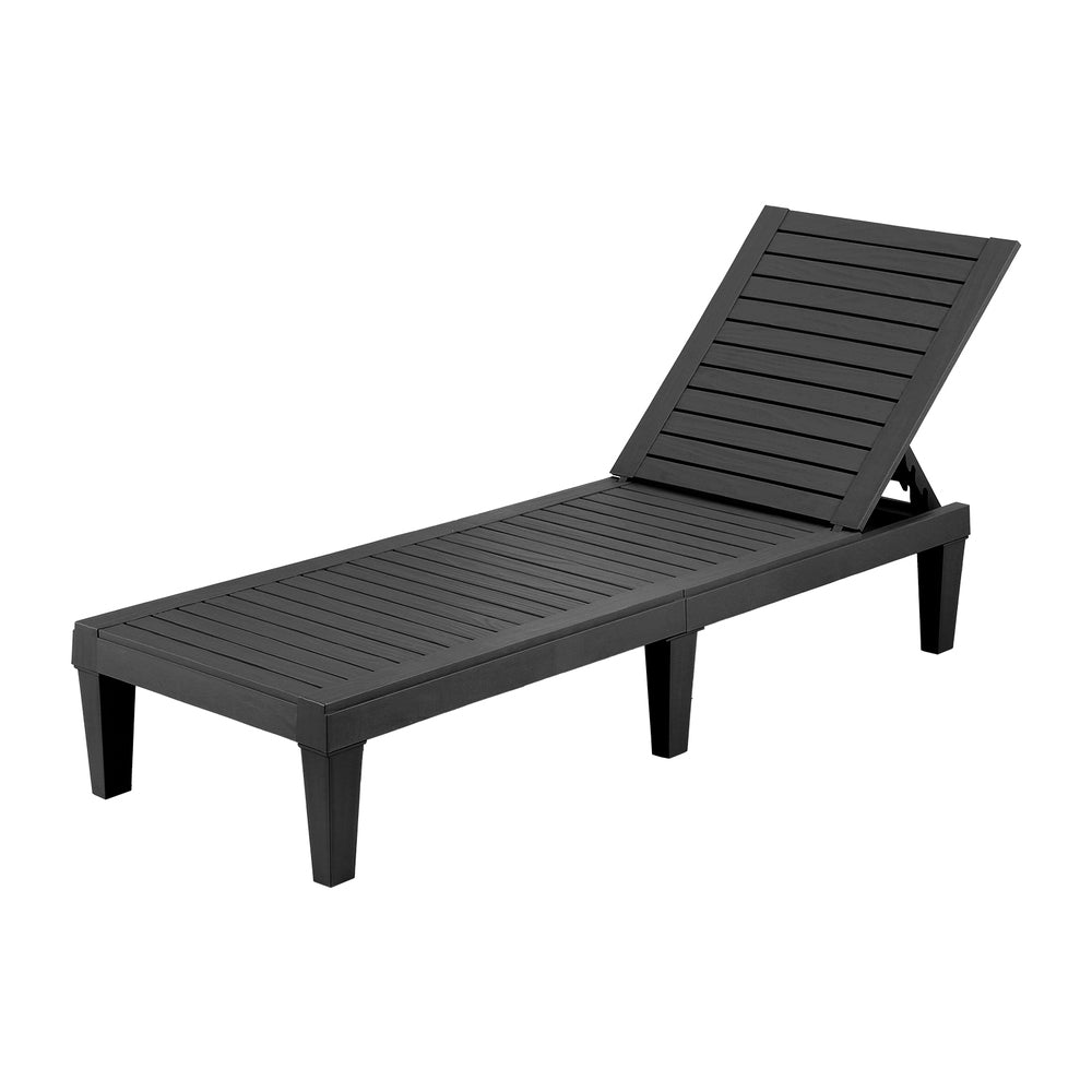 Outdoor Sofas & Lounge Sets: Gardeon Sun Lounge Adjustable Recliner Patio Outdoor Furniture Lightweight Black