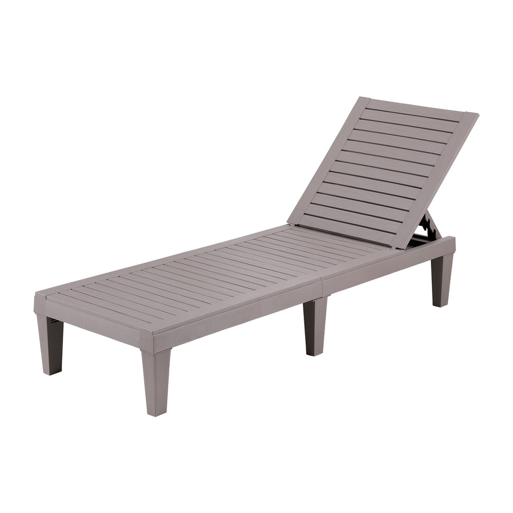 Outdoor Sofas & Lounge Sets: Gardeon Sun Lounge Adjustable Recliner Patio Outdoor Furniture Lightweight Brown