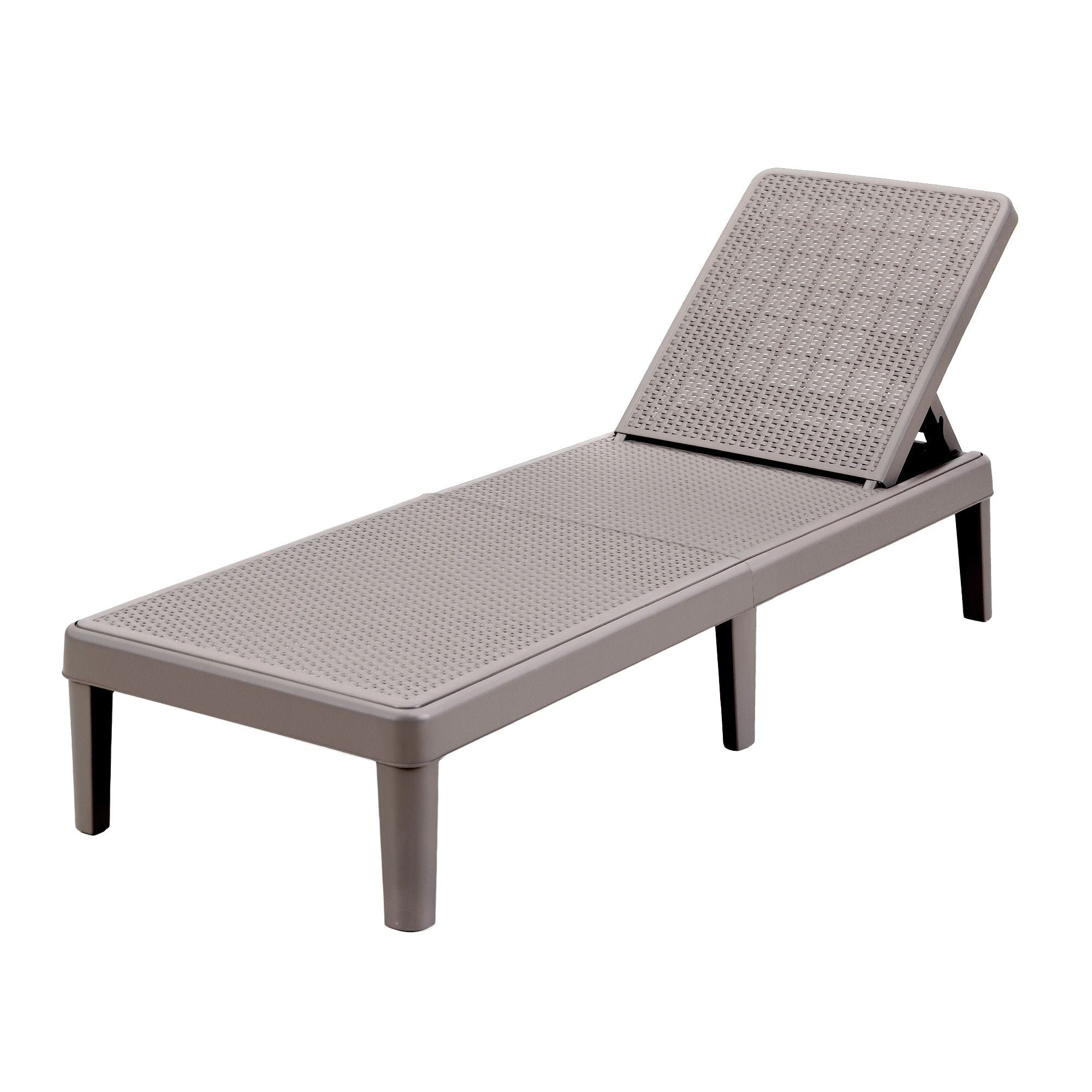 Gardeon Sun Lounge Adjustable Lounger Patio Outdoor Furniture Lightweight Brown