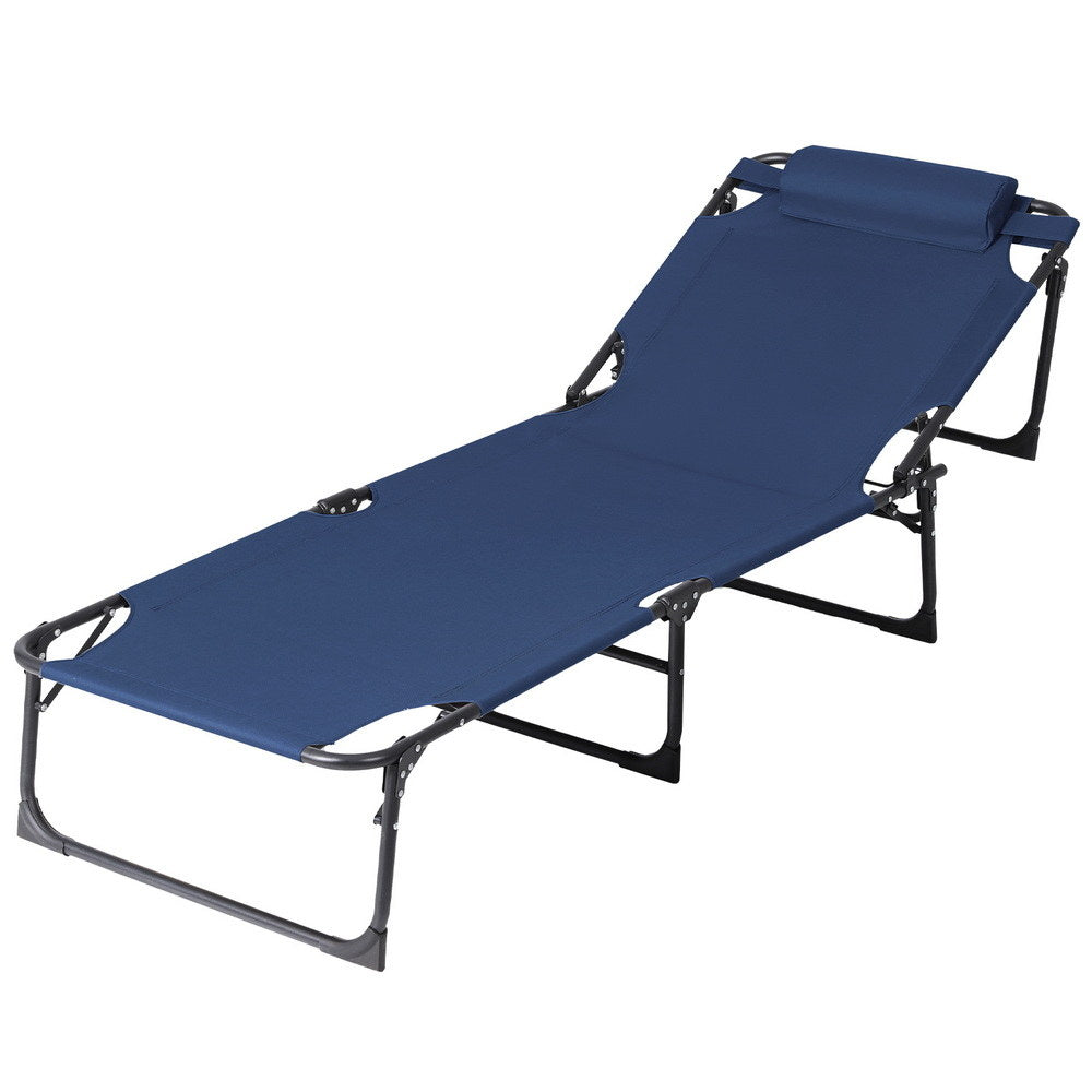 Outdoor Chairs: Gardeon Sun Lounger Folding Lounge Beach Chair Patio Outdoor Furniture