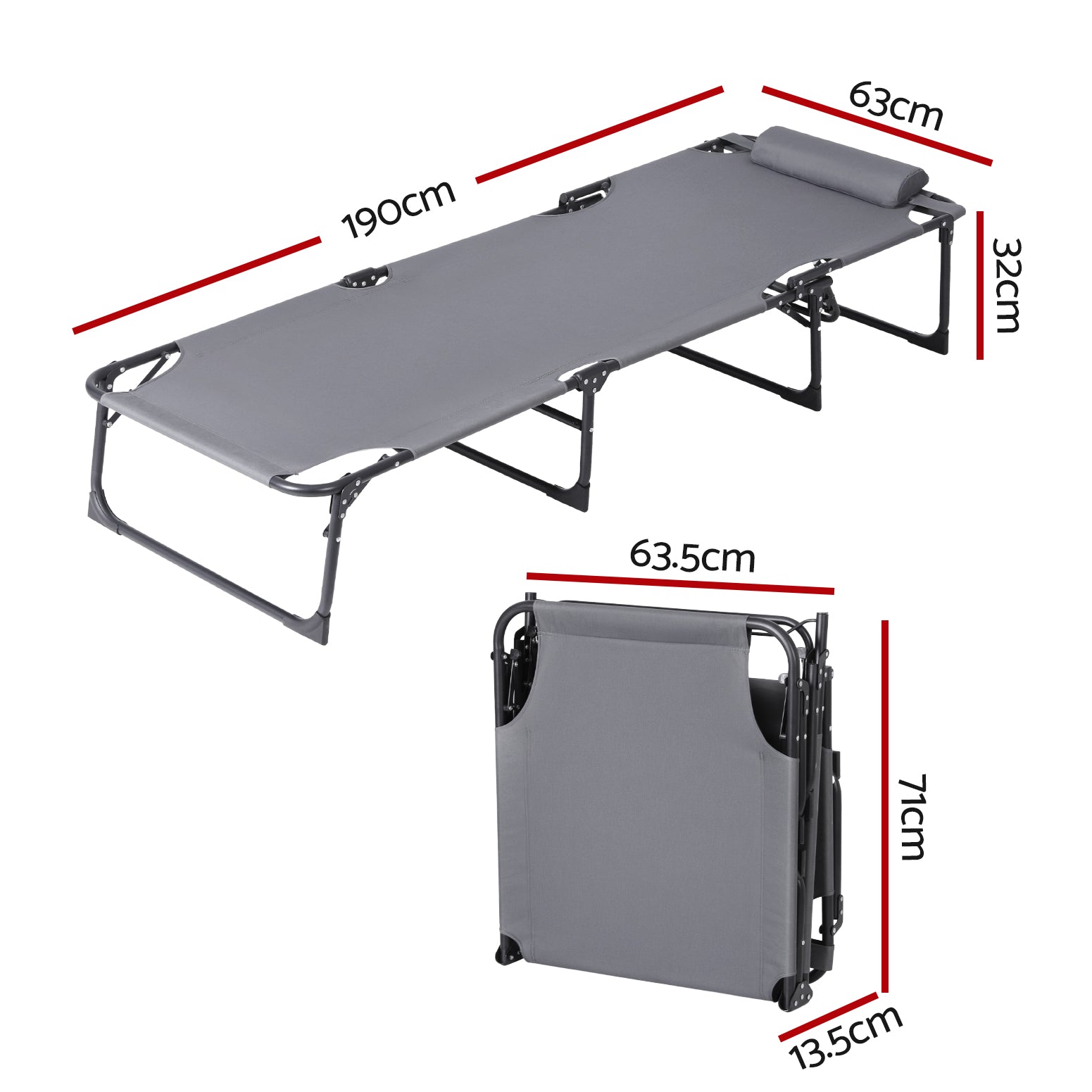 Outdoor Sofas & Lounge Sets: Gardeon Sun Lounger Folding Lounge Beach Chair Patio Outdoor Furniture