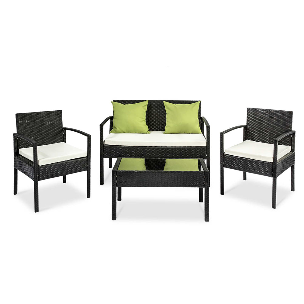 Outdoor Chairs: Gardeon Outdoor Sofa Set Wicker Lounge Setting Table and Chairs Patio Furniture