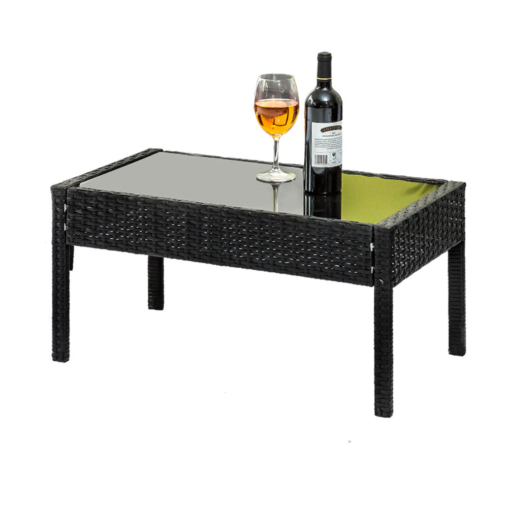 Outdoor Sofas & Lounge Sets: Gardeon Outdoor Sofa Set Wicker Lounge Setting Table and Chairs Storage Cover