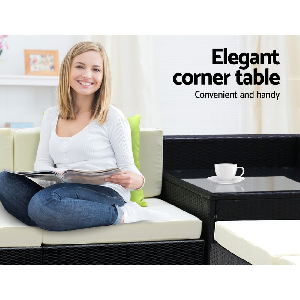 Arm Chairs & Recliners: Gardeon 11PC Sofa Set with Storage Cover Outdoor Furniture Wicker