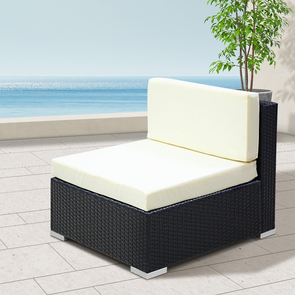 Outdoor Chairs: 2PC Gardeon Outdoor Furniture Sofa Set Wicker Rattan Garden Lounge Chair Setting