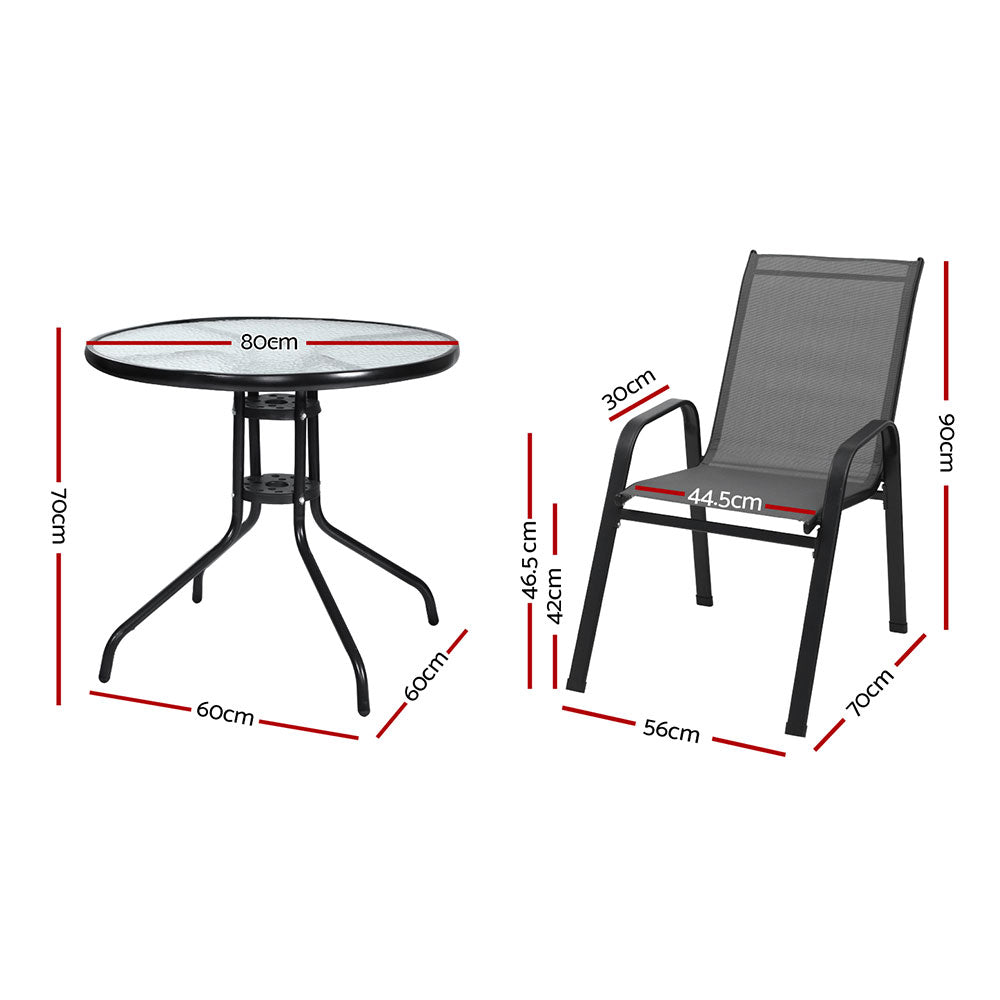 Outdoor Dining Sets: Gardeon Outdoor Dining Set Table and Chairs Patio Garden Furniture Bistro Set