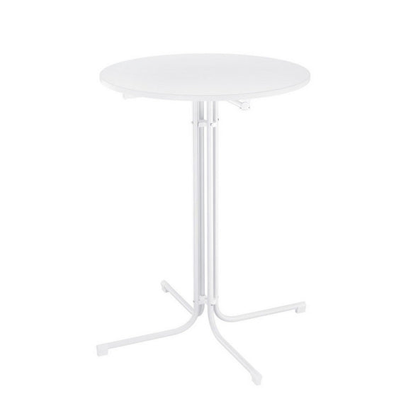 Gardeon Outdoor Bar Table Round Folding Desk Top 109cm Patio Furniture White