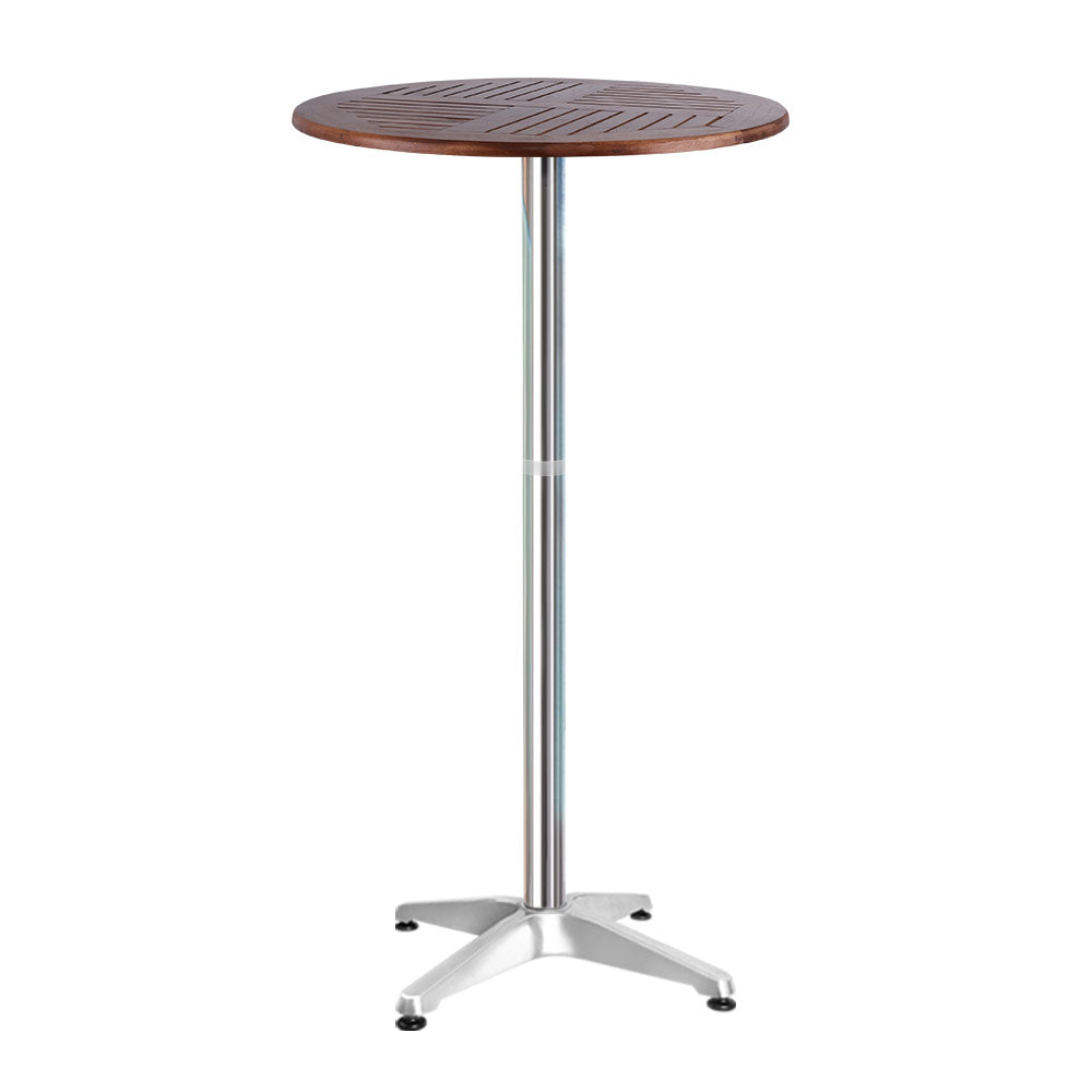 Outdoor Chairs: Gardeon Outdoor Bar Table Wooden Cafe Table Aluminium Pole Round