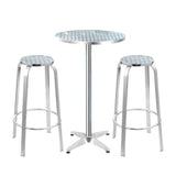 Outdoor Dining Sets: Gardeon 3-Piece Outdoor Bar Set Bistro Table Stools Adjustable Round Cafe