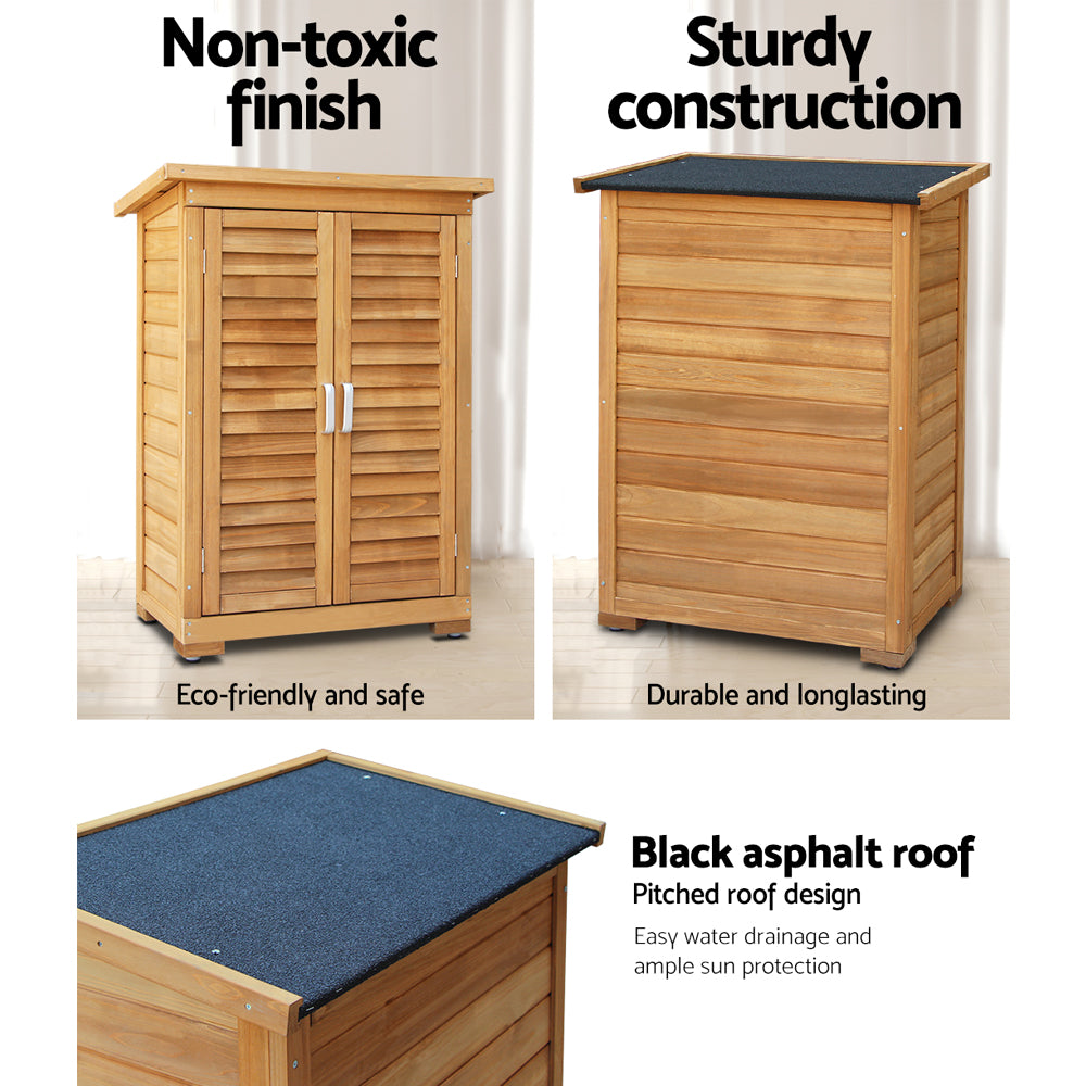 Storage Cabinets: Gardeon Portable Wooden Garden Storage Cabinet