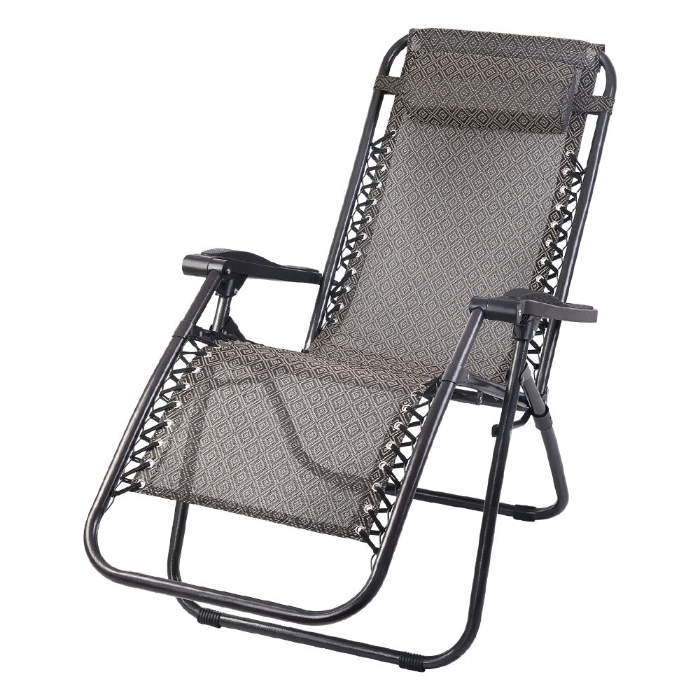 Outdoor Chairs: Gardeon Zero Gravity Chair Folding Outdoor Recliner Adjustable Sun Lounge Camping Beige