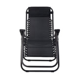 Outdoor Chairs: Gardeon 2PC Zero Gravity Chair Folding Outdoor Recliner Adjustable Sun Lounge Camping Black