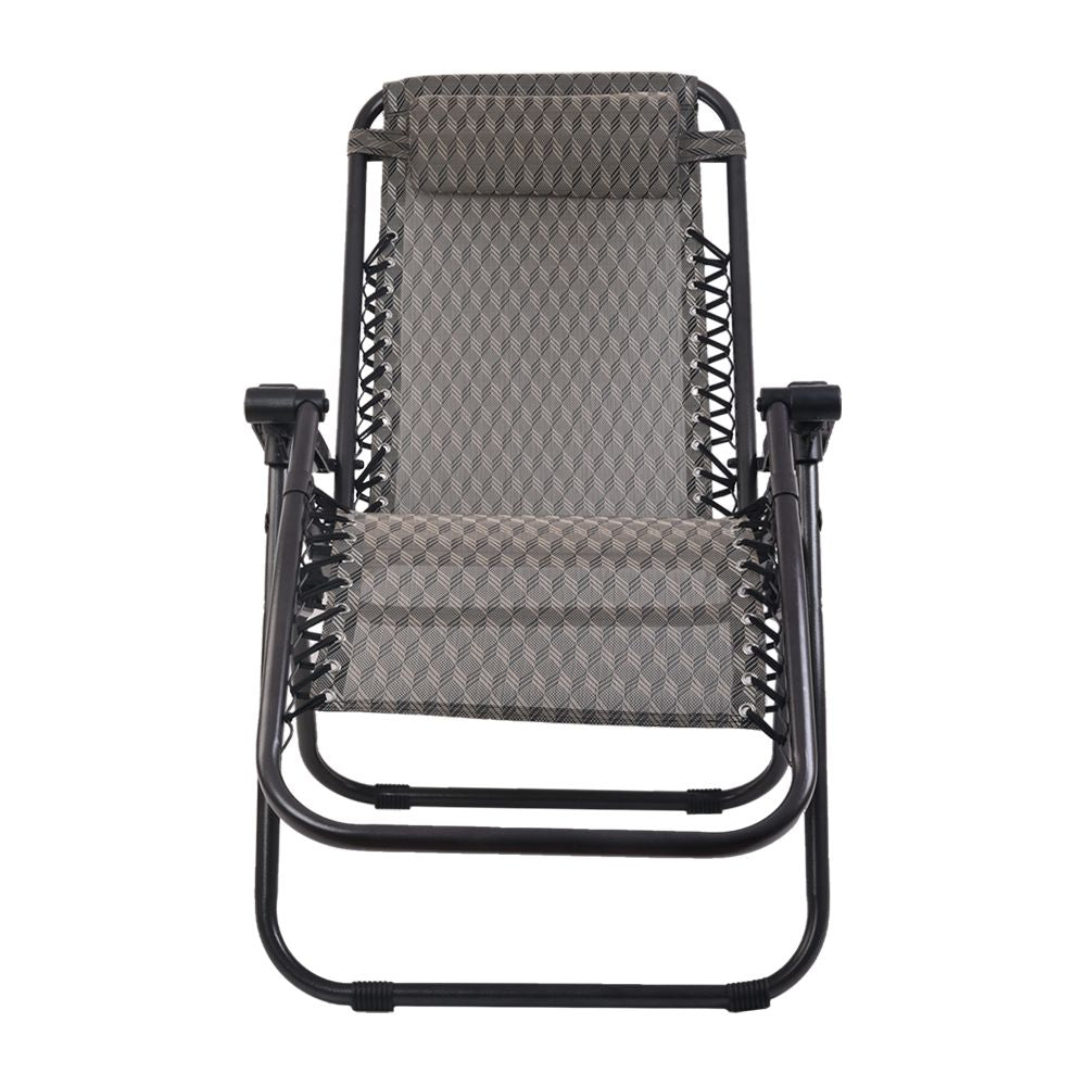 Outdoor Chairs: Gardeon Zero Gravity Chair Folding Outdoor Recliner Adjustable Sun Lounge Camping Grey