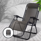 Outdoor Chairs: Gardeon 2PC Zero Gravity Chair Folding Outdoor Recliner Adjustable Sun Lounge Camping Grey