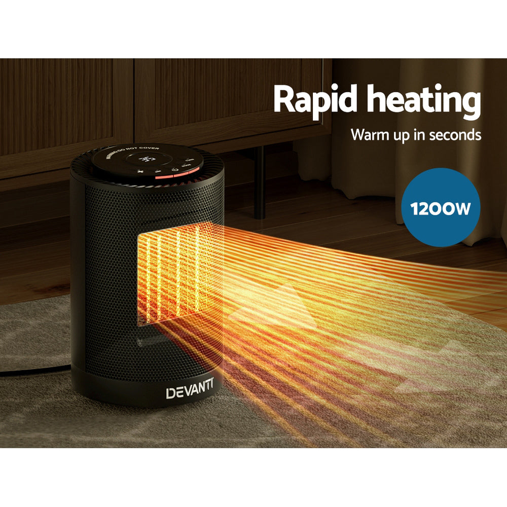 Electric Heaters: Devanti Electric Fan Heater 1200W