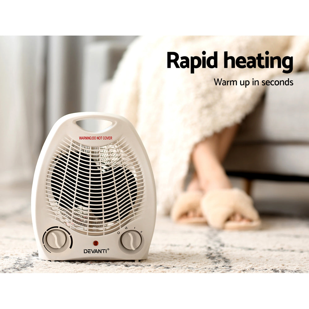 Electric Heaters: Devanti Electric Fan Heater 2000W