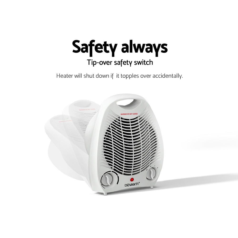 Electric Heaters: Devanti Electric Fan Heater 2000W