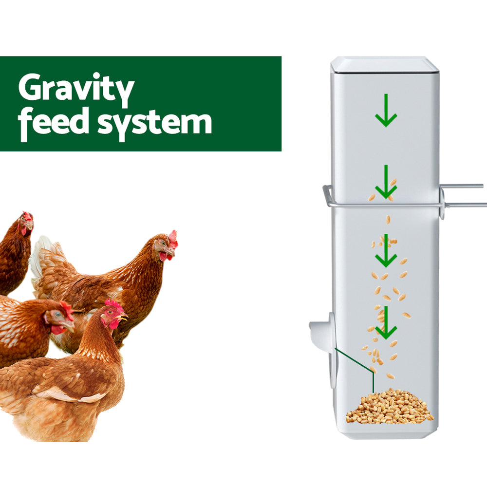 Farm Equipment: Giantz Chicken Feeder 4L Water Dispenser Automatic Waterer