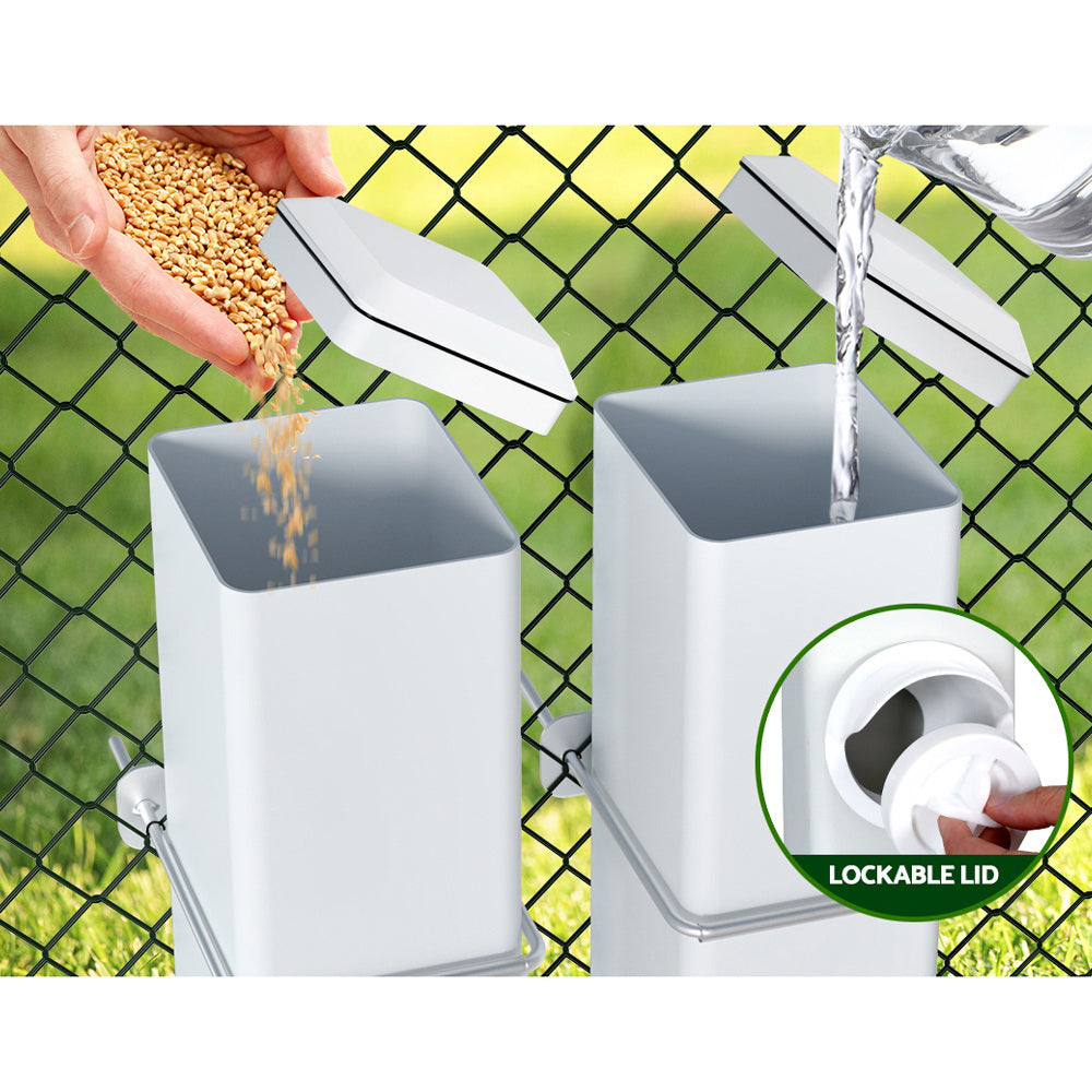 Farm Equipment: Giantz Chicken Feeder 4L Water Dispenser Automatic Waterer