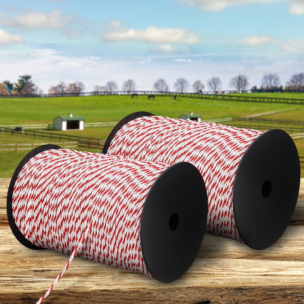 Fencing: Giantz Electric Fence Poly Rope 2x 500M