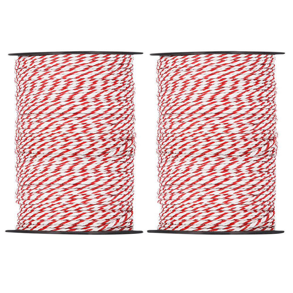 Fencing: Giantz Electric Fence Poly Rope 2x 500M