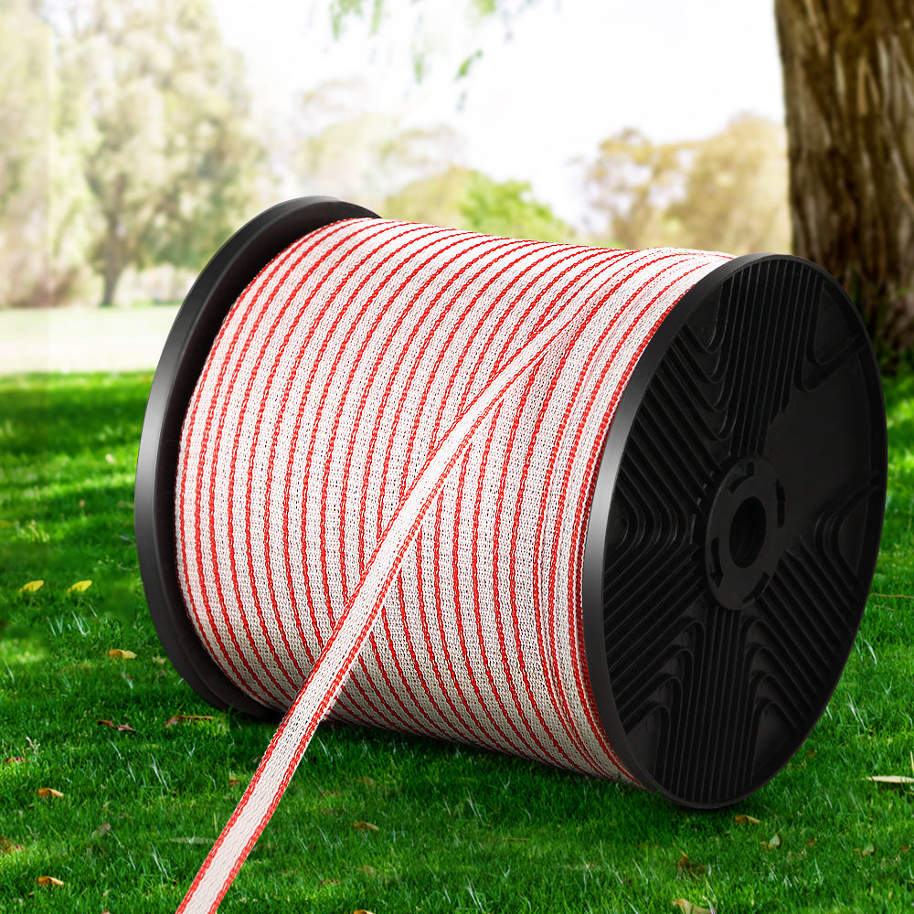 Fencing: Giantz Electric Fence Poly Tape 400M Insulator